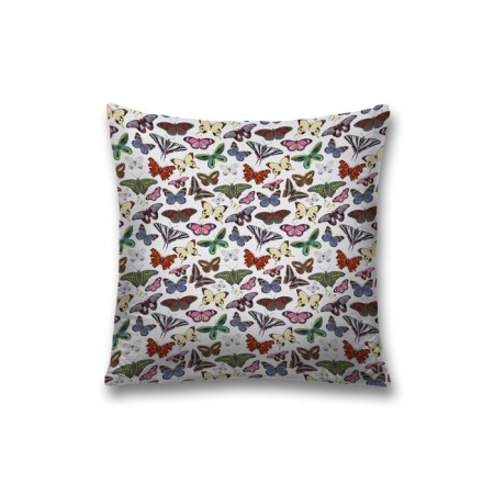 Decorative pillowcase "Flight of butterflies", on a zipper, size 45x45 cm