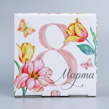 Box Gift team, packaging, “since March 8”, 15 x 15 x 7 cm-4