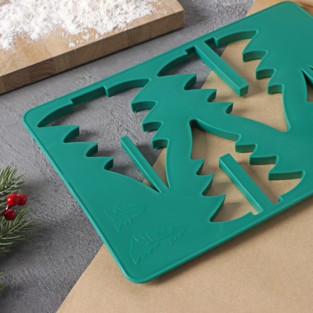 Form for cutting the cookie "Christmas tree", 28 × 19 cm-2