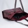 Zipper bag with zipper, burgundy color