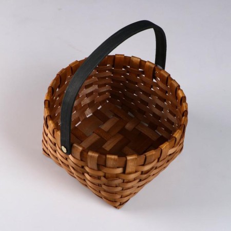 Wicker basket, sequoia, d21.5xh12/25 cm, brown-1