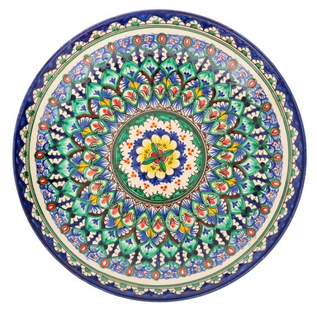 Largan Rishtan ceramics "Patterns", 31 cm, blue-1