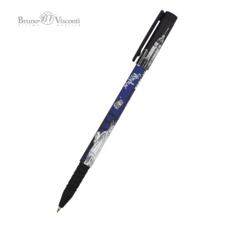 Ballpoint handle Freshwrite Funwrite "Romantic Journey. New York", node 0.5 mm, blue pigment ink, Soft Touch Corps