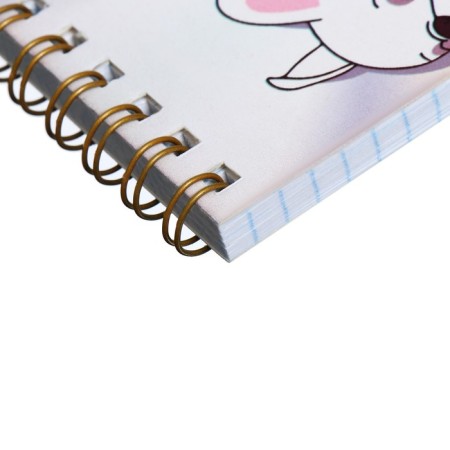 Set of notebooks A7, 40 sheets in the cage on the crest "cuties", cover coated cardboard, offset block, 8 pieces-2