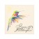 Mini-postcard "This day is unique!" Hummingbird, 7 x 7 cm