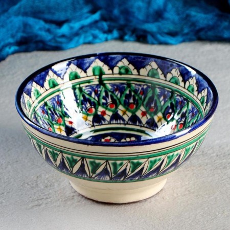 Rishtan ceramics "Patterns" 15 cm, small, mix-3