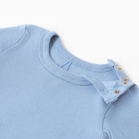 Kit (longshit and trousers) children's minku, dusty blue color, height 62-68 cm-1