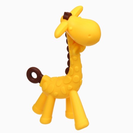 Silicone teether for teeth in the case "Girafics", color mix, crumb I-4