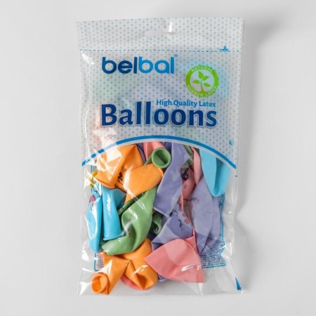 Latex ball 14 "Unicorn", pastel, set 25 pcs., Mix-1