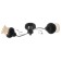 Avtal chandelier 2he27 40W black-chromium 53x20x23 cm Bayerlux