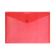 A4, 120 μm button, calligrata, transparent, red folder.