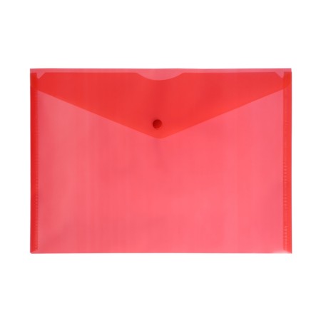 A4, 120 μm button, calligrata, transparent, red folder.