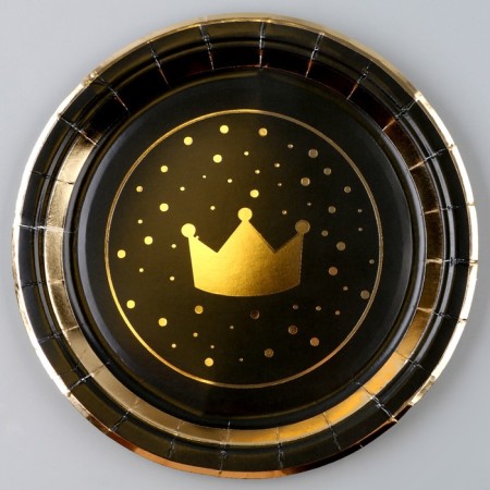 Paper plate "Golden Crown", in a set of 6 pcs.