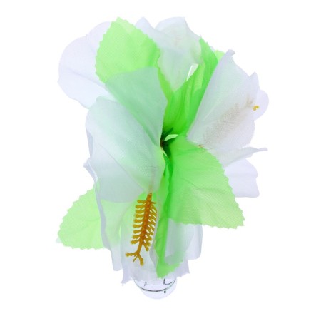 Hawaii set clip with a white flower, wreath
