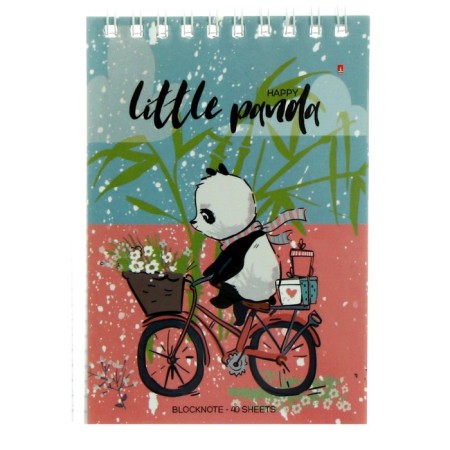 Notepad A5, 40 sheets on the ridge "Amazing Panda", cover of laminated cardboard, mix-1