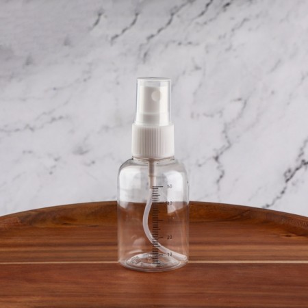 A bottle for storage, with a spray, with a division scale, 50 ml, white/transparent color-2