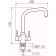 Kitchen mixer "RMS" SUS124-017F-015, output for drinking water, stainless steel, satin 10285