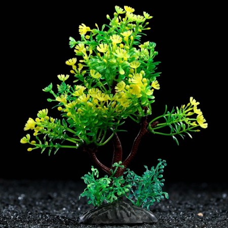 Artificial aquarium plant, 15 cm, green