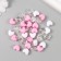 Plastic beads "Heart. Pink, white, transparent" set of 20 g 1.2x0.9x0.8 cm