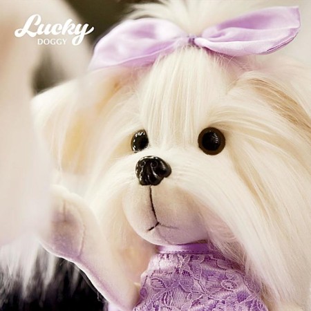 Soft toy "Lucky Mimi: Lilac", with a frame, 37 cm-10