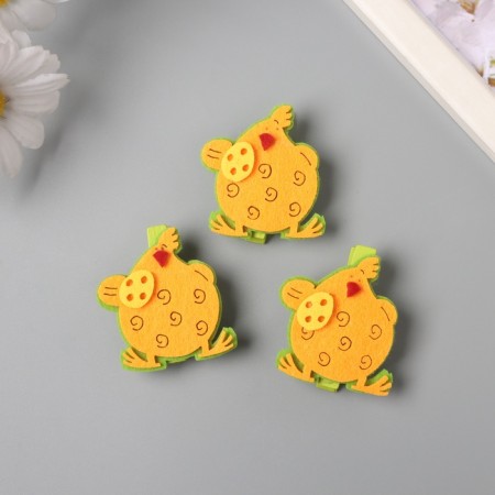 Decor for creativity Tree Fetr "Procher. Chicken with an egg" Set 3 pcs 1.8x3.8x4.8 cm mix-4