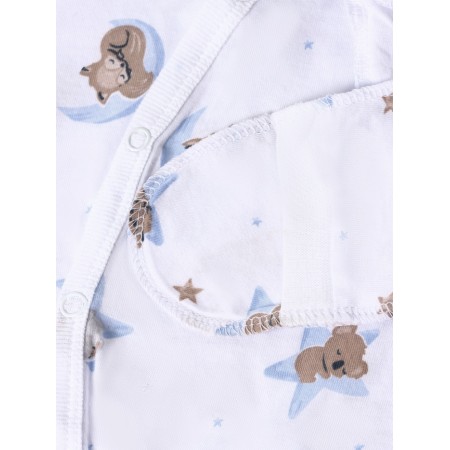 Children's overalls with scratches "dream", milk/blue color, height 56-2