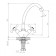 DecoroOM DR54028 kitchen mixer, two -wound, pour length 134 mm, chrome