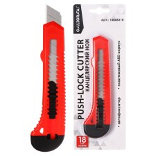 Chancellery knife 18mm, plastic, auto -blocking, TOP