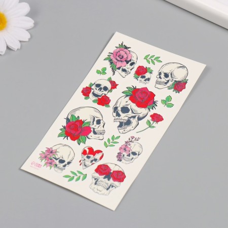 Tattoo on the body color "CHERP and Rose" 7.5x14 cm-1