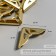 Protective corner for the album metal with carved gold 2.1x2.8x0.5 cm