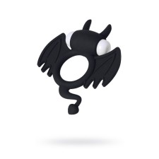 Erective ring on the penis Jos Cocky Devil, silicone, black, 8.5 cm