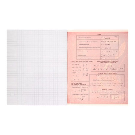 Substantial note Calligrata "Board", 48 sheets in the cage of Algebra, with reference material, cover coated cardboard, OFSET block-3