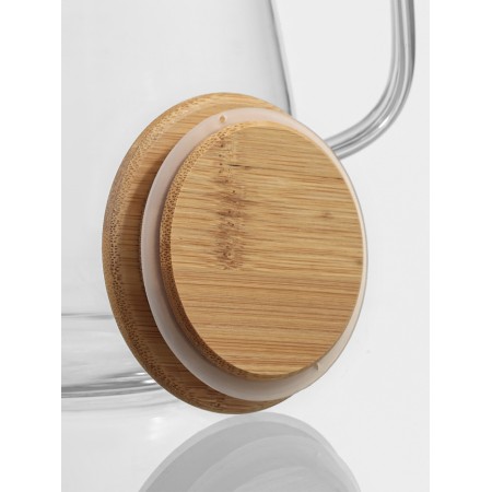 Glass jug with a bamboo cover "Eco", 1.8 liters-2