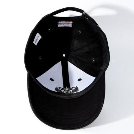 Men's cap "Coat of arms", Black color, rr 56-7