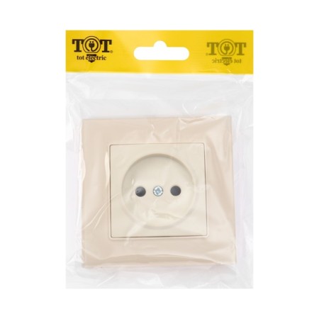 Single Tot Matte Glass, 10 A, hidden, without salary, glass, beige-4