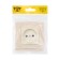 Single Tot Matte Glass, 10 A, hidden, without salary, glass, beige