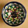 PIALA RISTAN CIRAMICA "Flowers", 8.5 cm, small cognac, mix