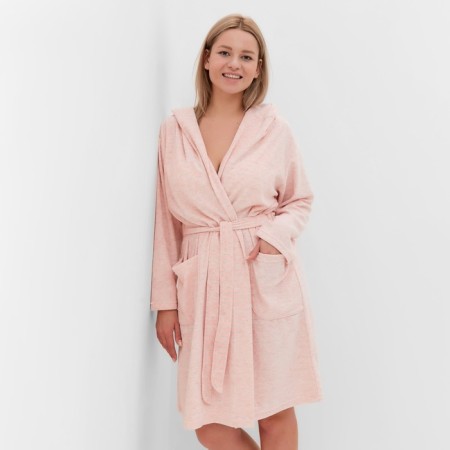 Women's bathrobe, pink color, size 56-5