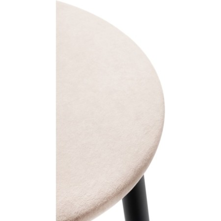 Haric Gangtock chair Metal/velor, black/beige 38x38x62 cm-2