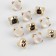 A set of buttons on the leg, d = 9 mm, 10 pcs, the color is transparent/gold