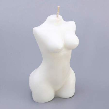Figure candle in a gift box "Women's silhouette", 10 cm, white-3