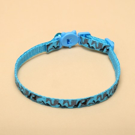 Kotoflash collar, with a tambourine, 30 x 1 cm, polyester, blue-1
