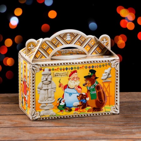 Gift box "Sculptural workshop of Santa Claus" 20 x 12 x 19 cm-1