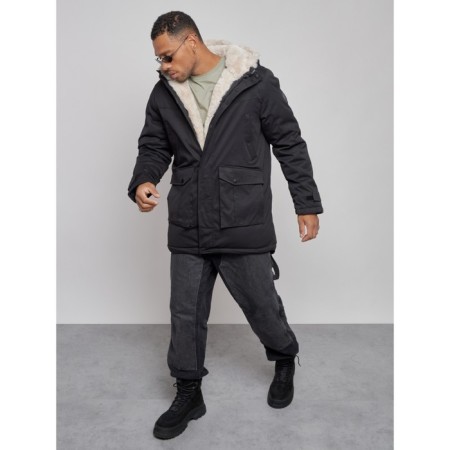 Winter male park, size 56, black color-8
