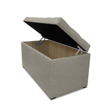 Puff with a lid and weighting, 800 × 400 × 420 mm, Bahama plus mattress, Sand color-1