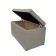 Puff with a lid and weighting, 800 × 400 × 420 mm, Bahama plus mattress, Sand color