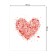 The tablecloth "Air Heart", rectangular, Saten, size 145x180 cm