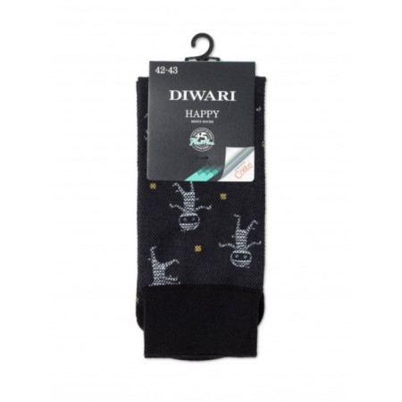 Male socks Happy, size 25, black color-1