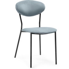 STULL OF A METAL CRACE CRACE Metal/velor, Black/Blue 46x60x82 cm