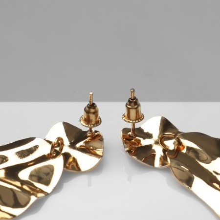 Earrings Metal "Atmosphere" drop, color gold-3